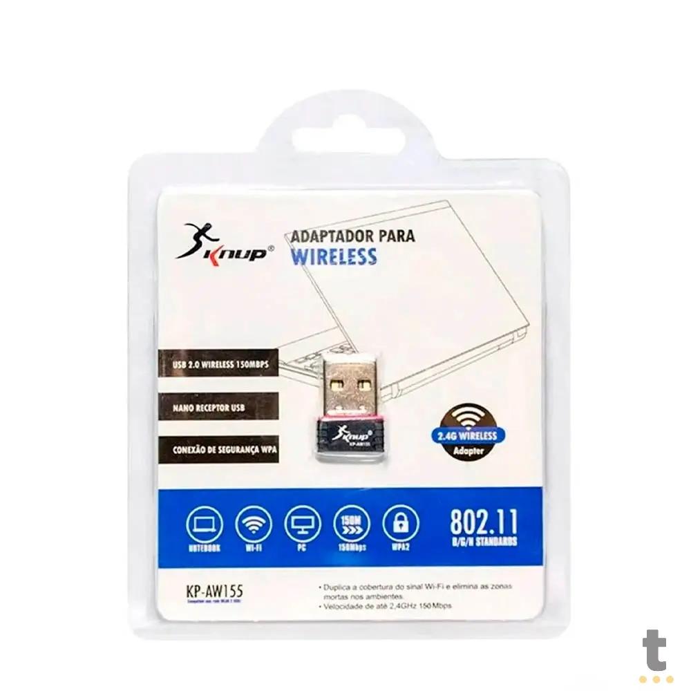 Adaptador Usb Wi-Fi Wireless Knup Kp-Aw155 Nano 150mbps 2.4G Truedata