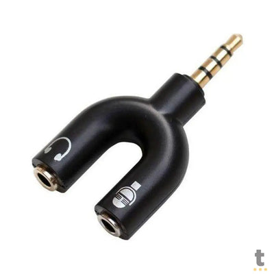 Adaptador de Som 1 P3 Macho para 2 P2 Femea - G-002