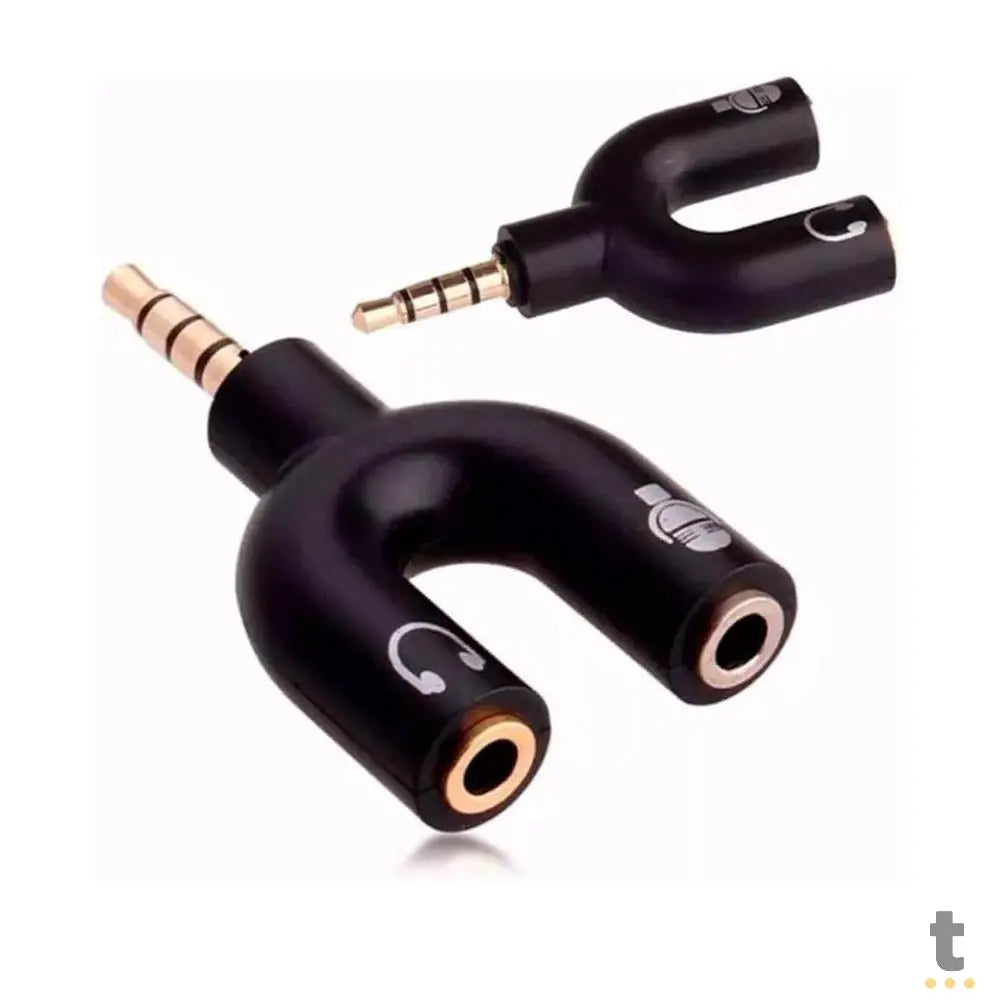 Adaptador de Som 1 P3 Macho para 2 P2 Femea - G-002 Truedata