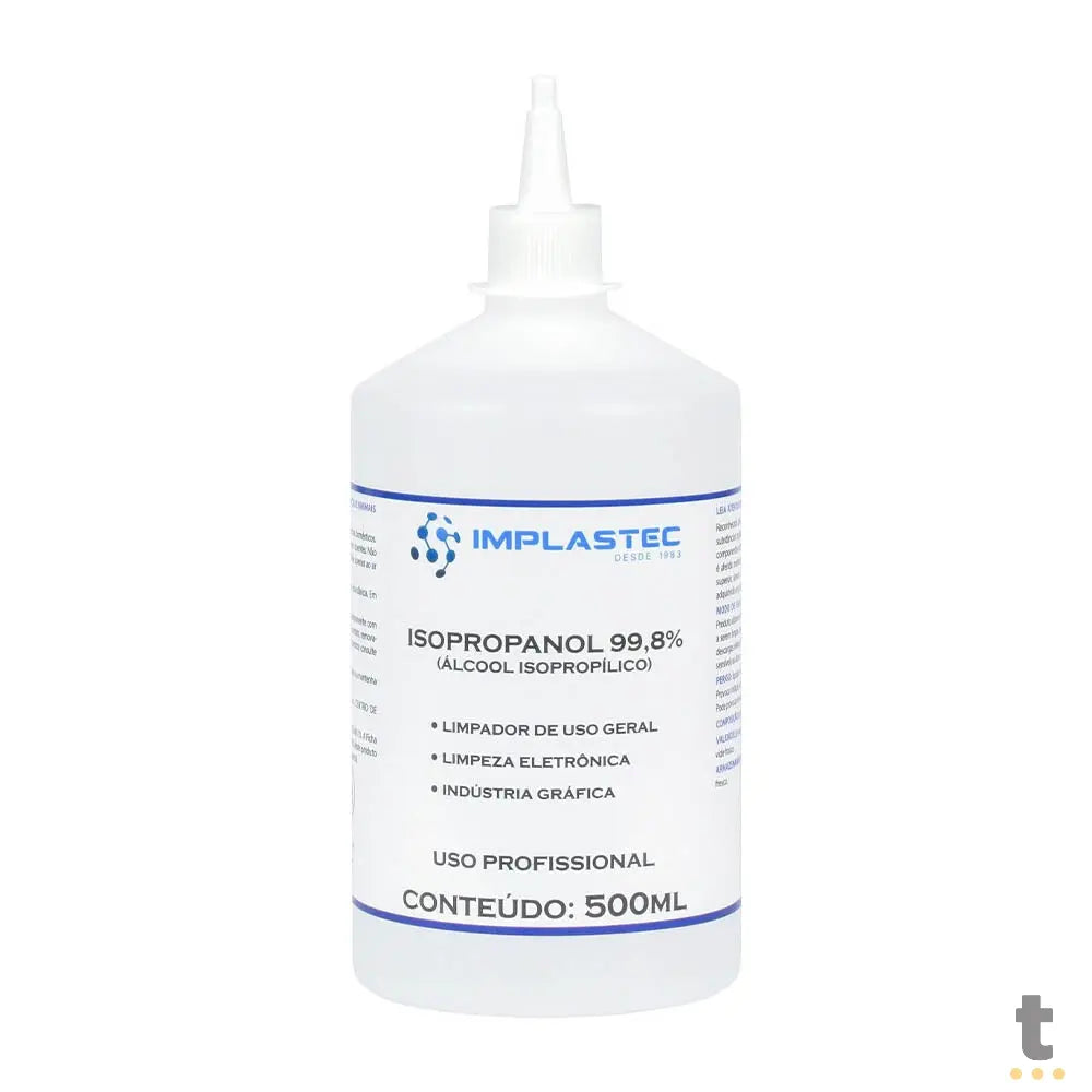 Alcool Isopropílico Isopropanol 99,8% Implastec 500ml C/ Bico Aplicador - 15066 Truedata
