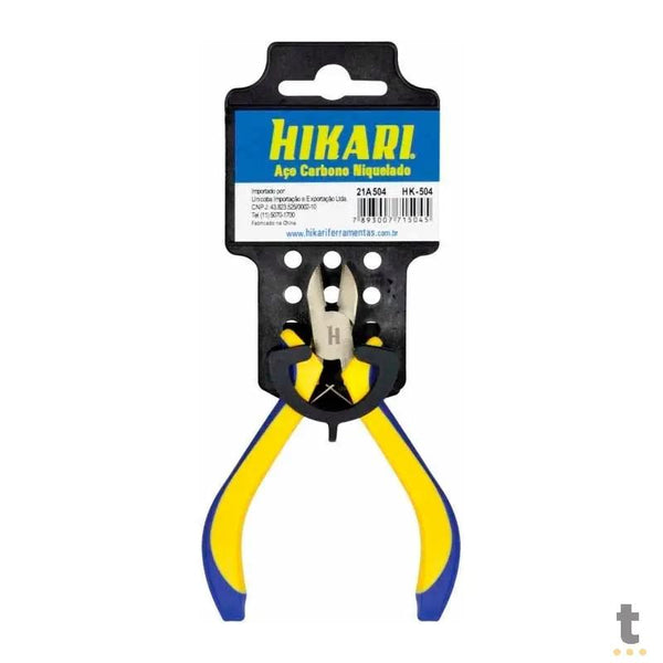 Alicate Corte Diagonal 115MM 4,5" HK-504 Cabo Emborrachado - 14363