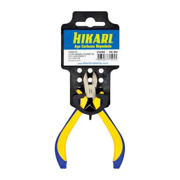 Alicate Corte Diagonal 115MM 4,5" HK-504 Cabo Emborrachado - 14363
