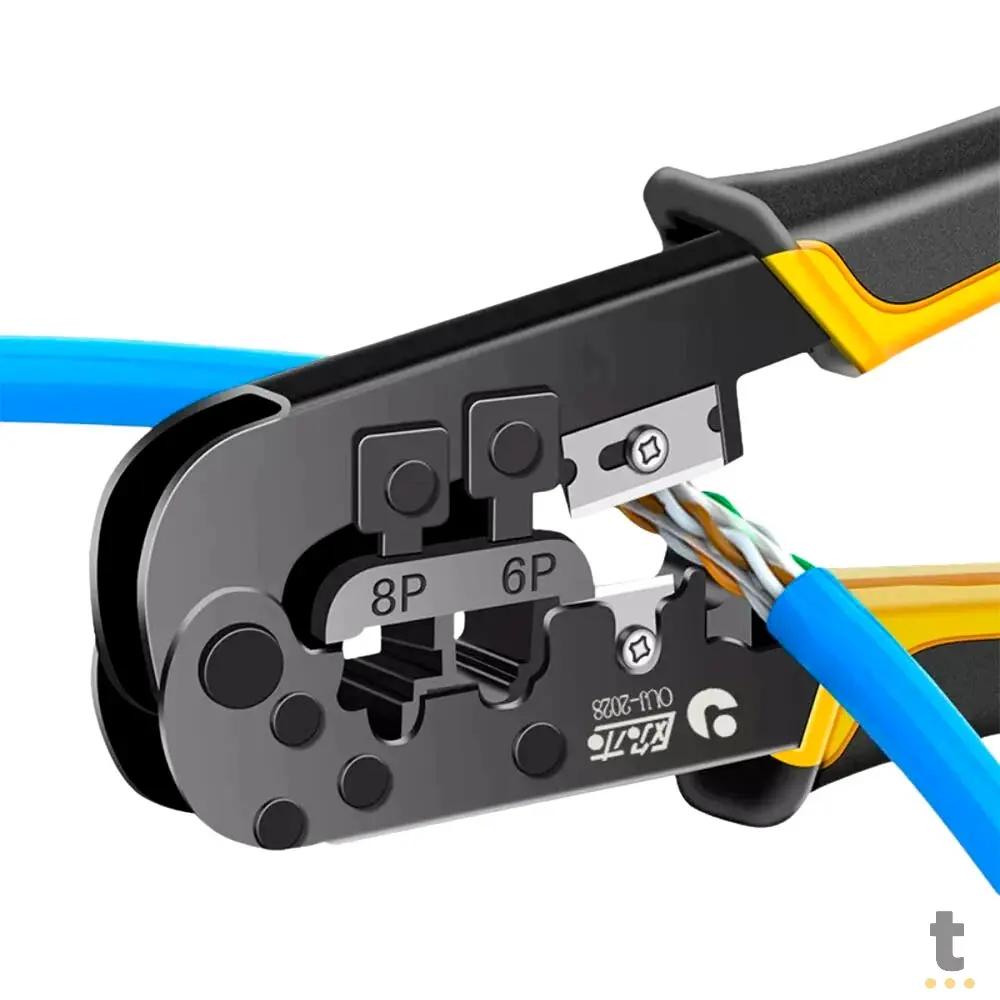 Alicate De Crimpagem Rapida C/ Catraca RJ45/RJ11/RJ12/8P6P BomVink - BOM-1713 Truedata
