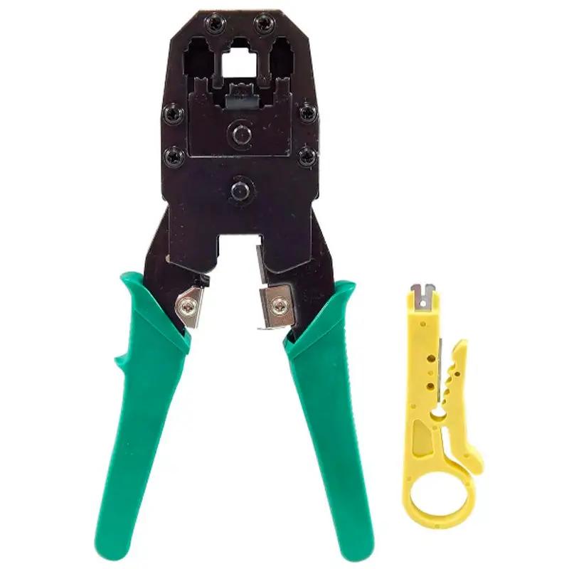 Alicate De Crimpagem Rapida Rj45 Knup C/ Desencapador De Fio - KP-AL0001 Truedata