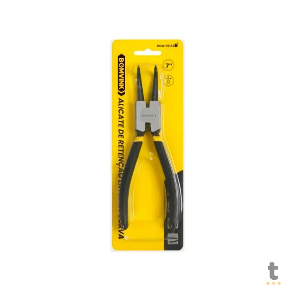 Alicate De Retenção Rápida para Anéis Interno Bico Reto 7'' BomVink - BOM-1615 Truedata