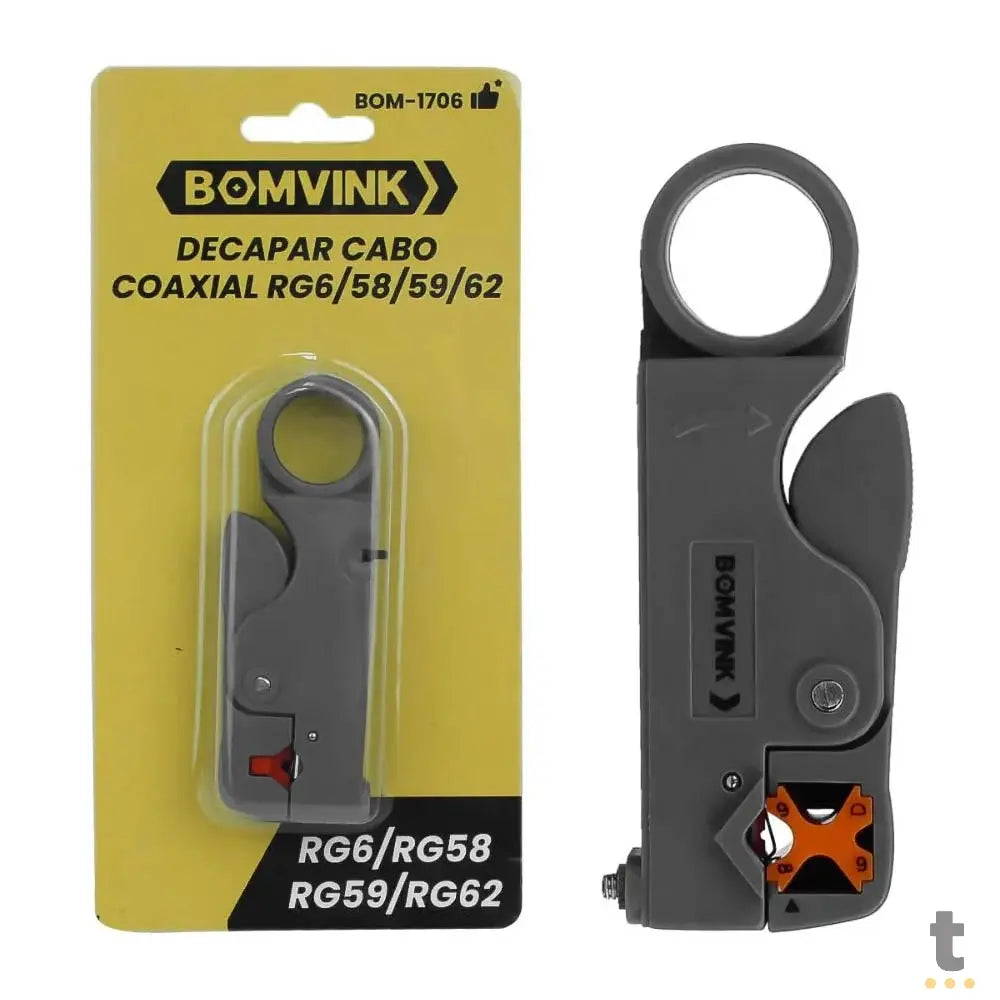 Alicate Decapador Cabo Coaxial RG6/58/59/62 Bomvink - BOM-1706 Truedata