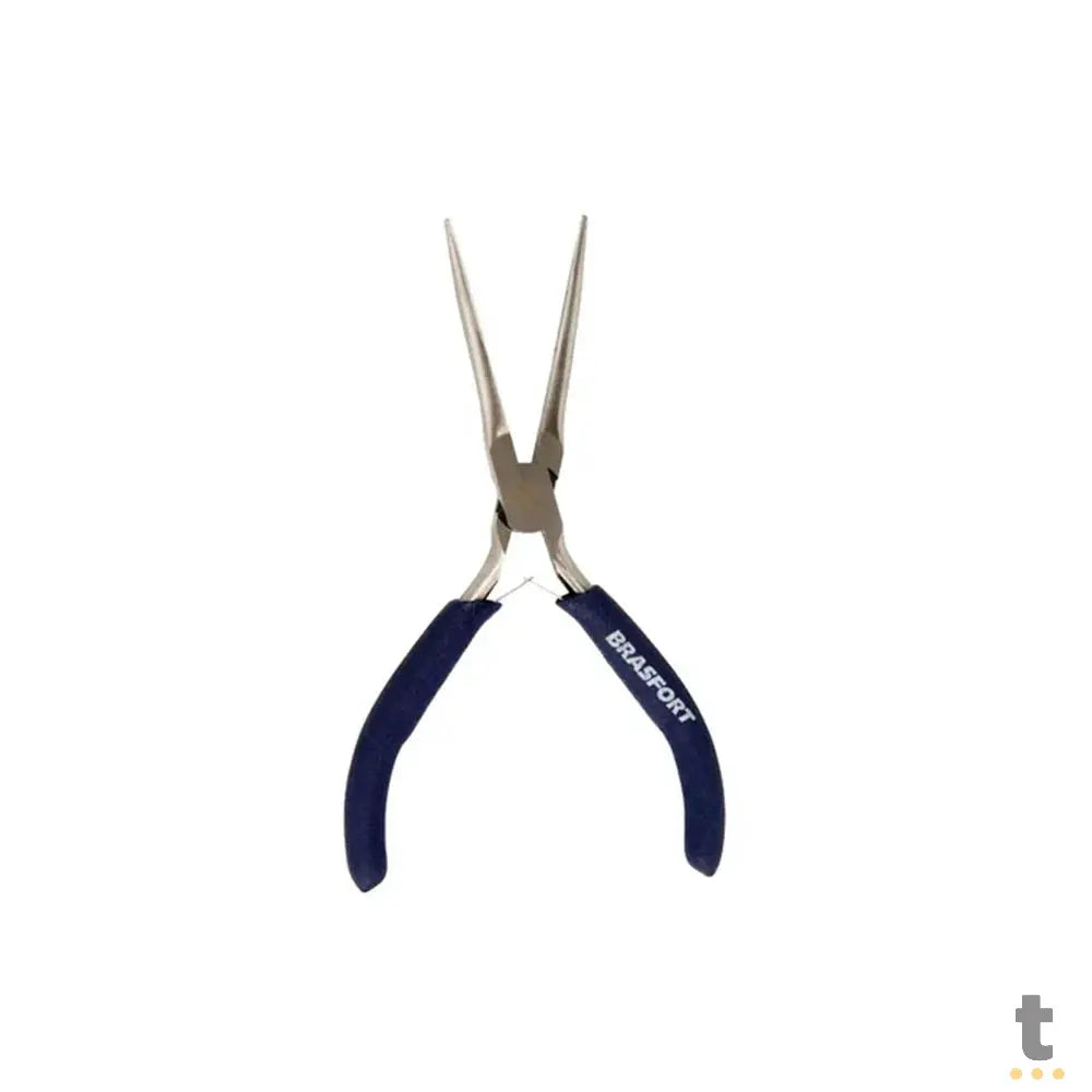 Alicate Mini Bico Meia Cana Longo 6" Cabo Emborrachado Brasfort - 78147 Truedata