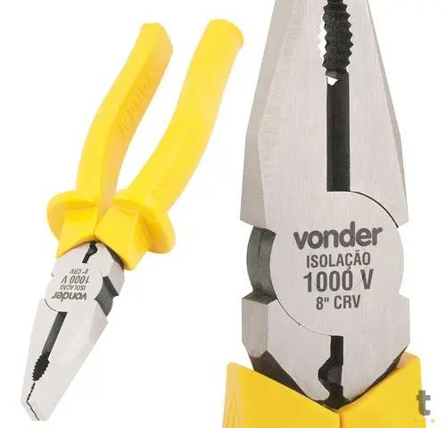 Alicate Universal 1000v 8" Cabo Emborrachado Vonder - 81297 Truedata