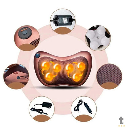 Almofada Massageadora Tomate Com Cromoterapia - AM-012 Truedata