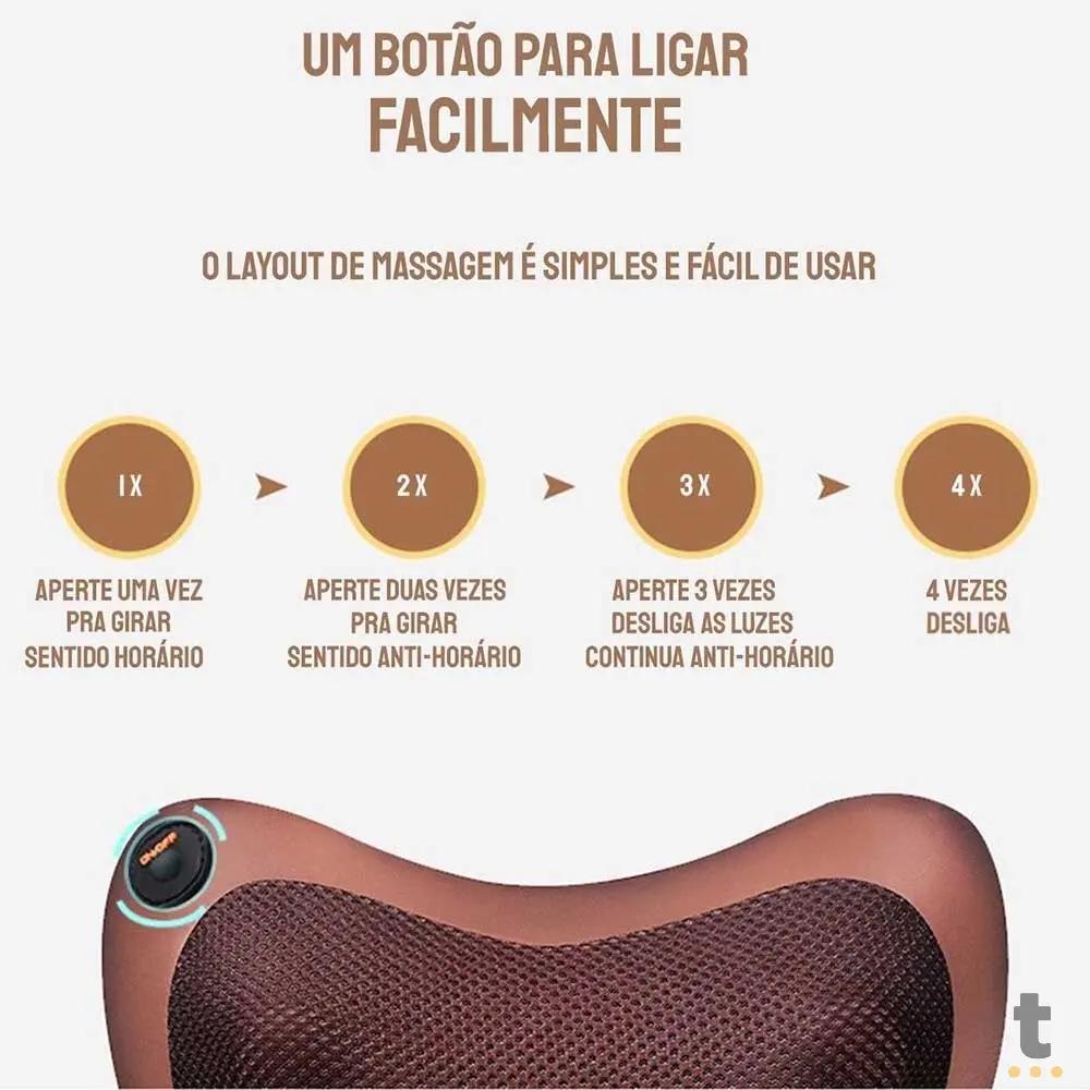 Almofada Massageadora Tomate Com Cromoterapia - AM-012 Truedata