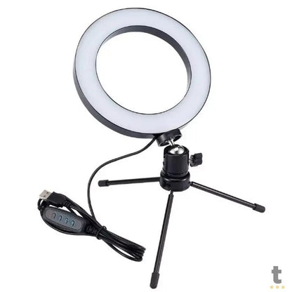 Anel De Luz Ring Light Led Usb Com Tripe 16cm Maquiagem Foto Video Truedata