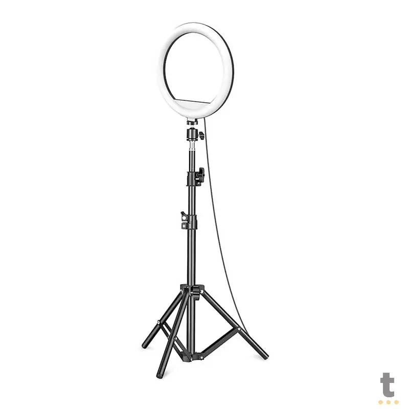 Anel De Luz Ring Light Premium Led Usb Premium 10 Pols 11W 110cm Altura C/ Tripé Multilaser - AC379 Truedata