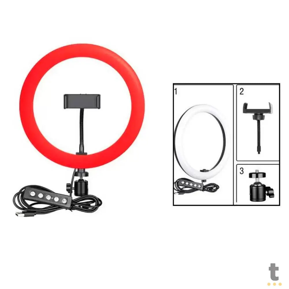 Anel De Luz Ring Light RGB Tomate Led Usb 10 Pols - MLG-110RGB Truedata