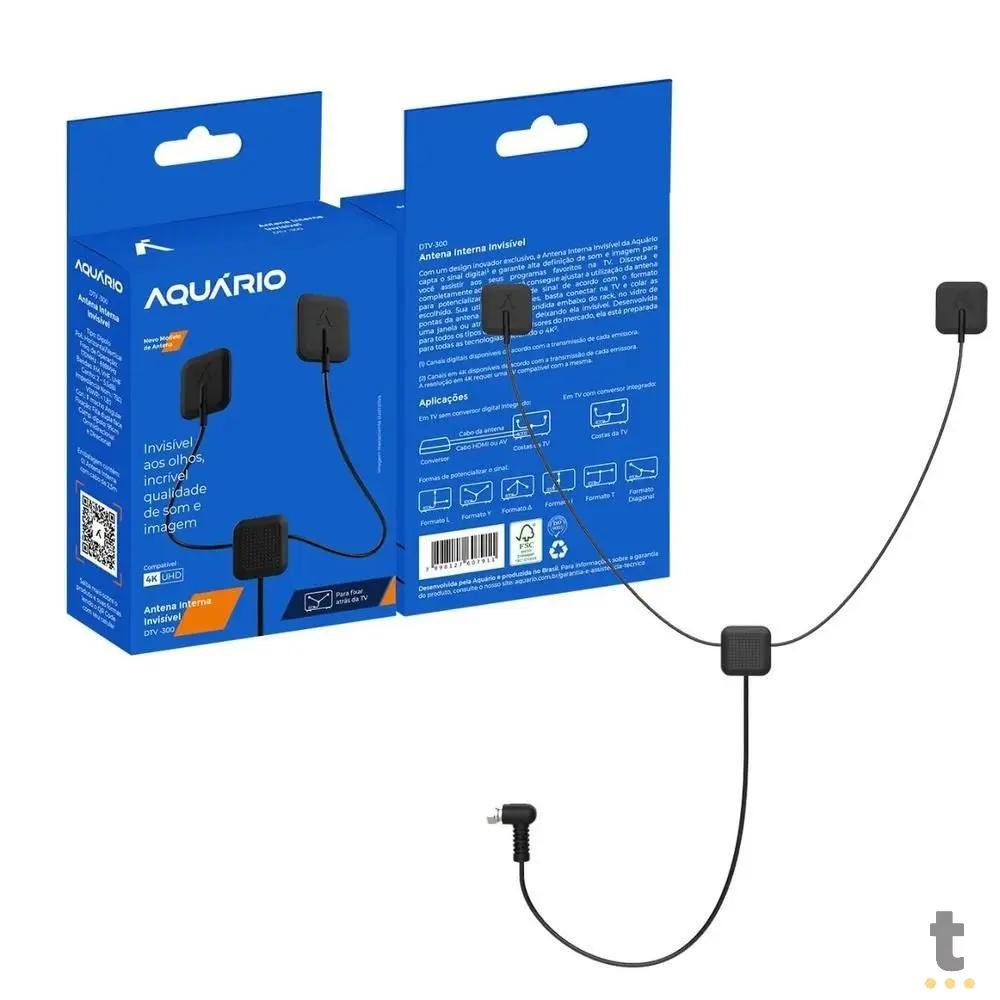 Antena Interna para HDTV Vhf/Uhf/FM/HDTV em Y 2.5m Aquario - DTV-300 Truedata