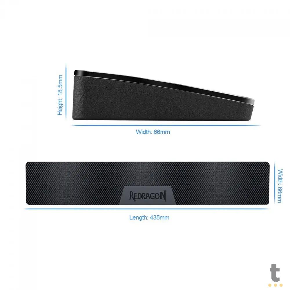 Apoio De Pulso Redragon Meteor 435x66X18,5mm Preto - P039 Truedata