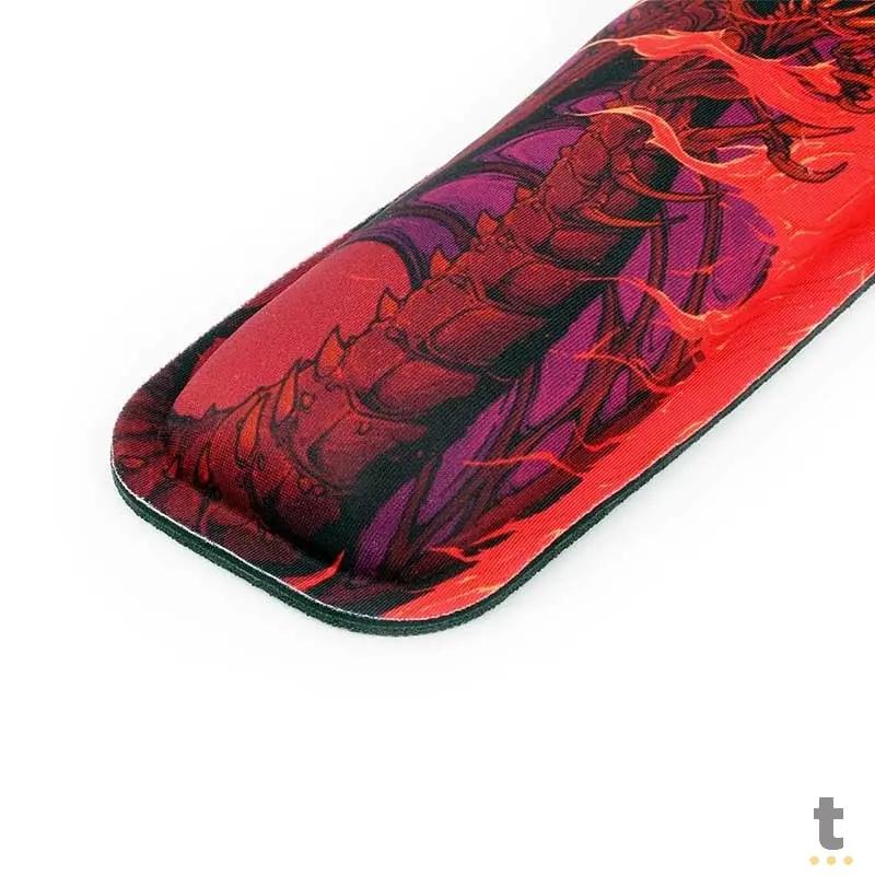 Apoio De Pulso em Gel Redragon Infernal Dragon Shin Vermelho / Preto - ID023 Truedata