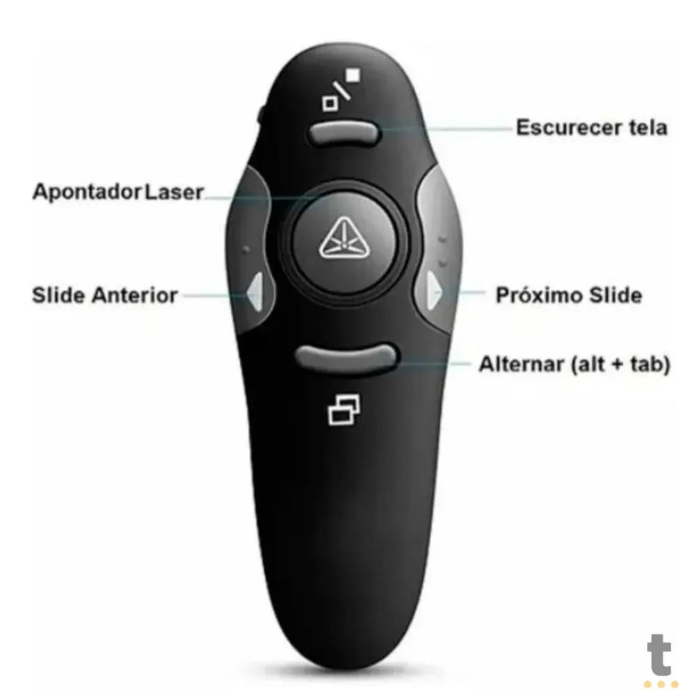 Apresentador Sem Fio Wireless Laser Pointer aGold 2.4GHz - TCL-02 Truedata