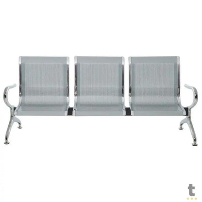 Banco Longarina em Aluminio 3 lugares Truedata