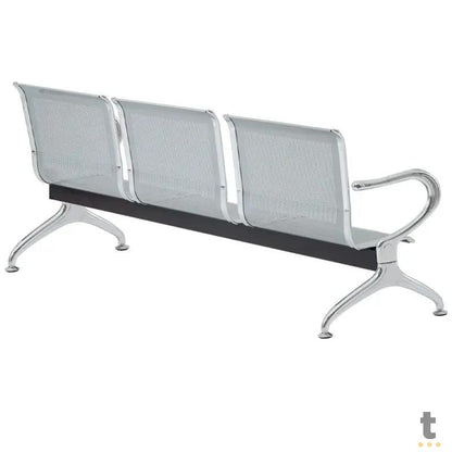 Banco Longarina em Aluminio 3 lugares Truedata