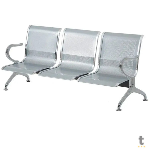 Banco Longarina em Aluminio 3 lugares