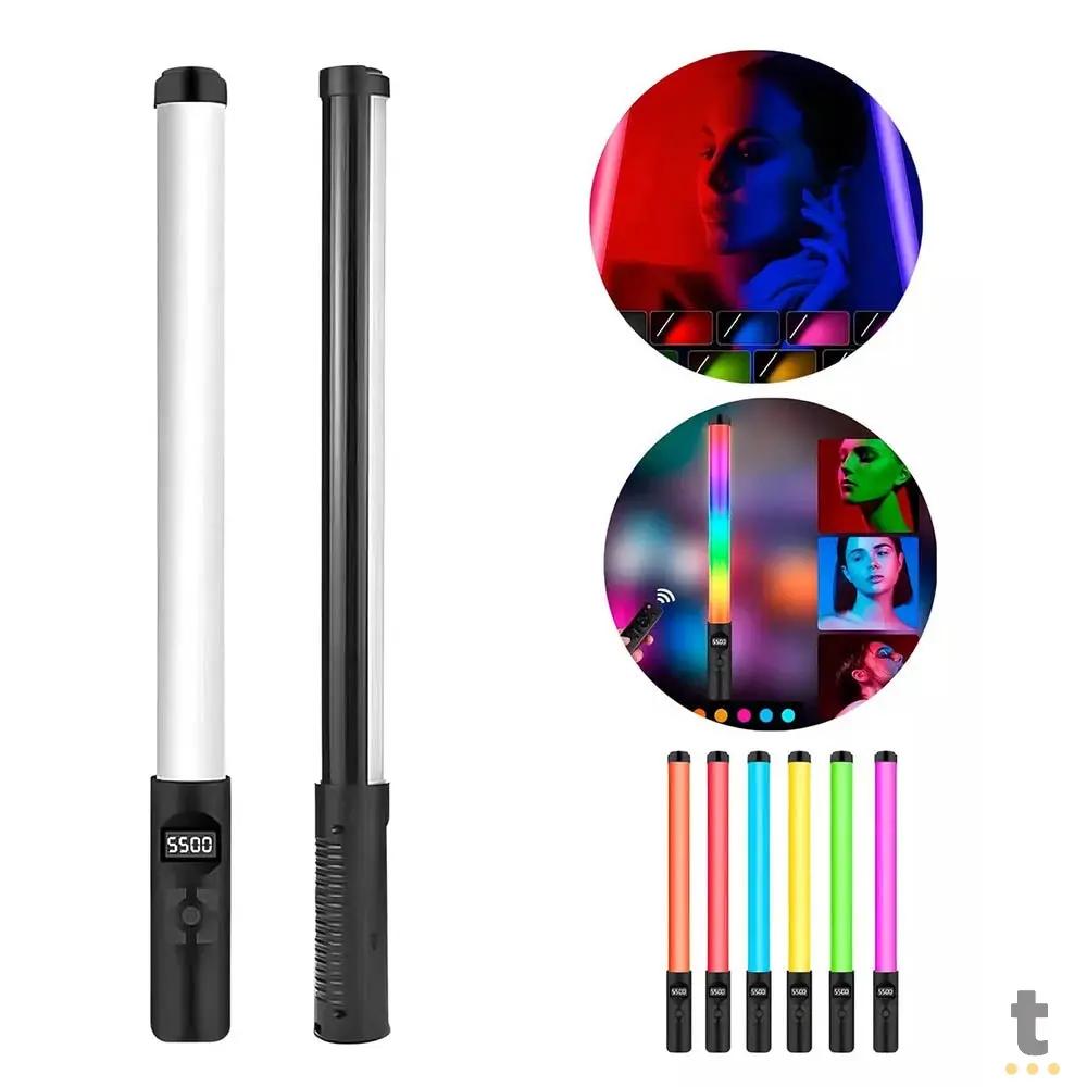 Bastão de Luz RGB Led Iluminação Colorida Tomate C/ Controle Remoto - MLG-087 Truedata