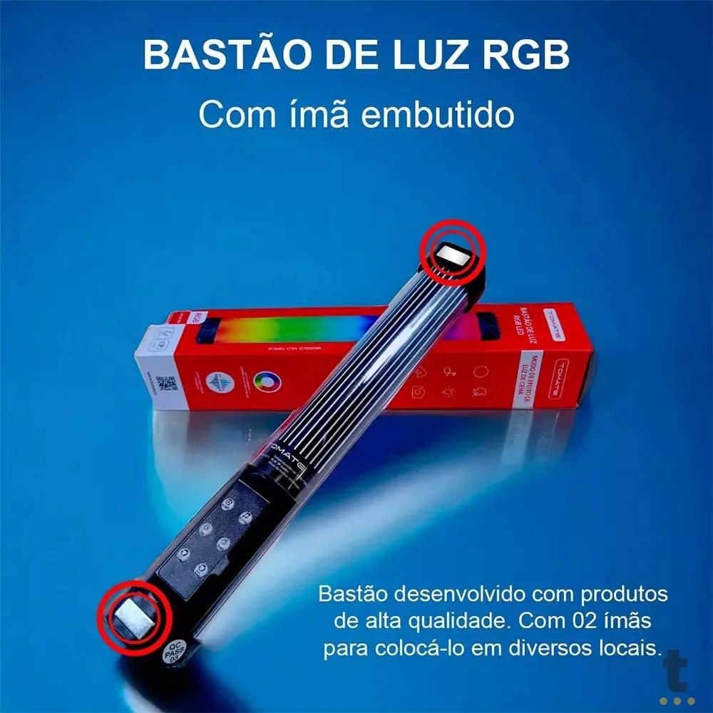Bastão de Luz RGB Led Iluminação Colorida Tomate - MLG-118RGB Truedata