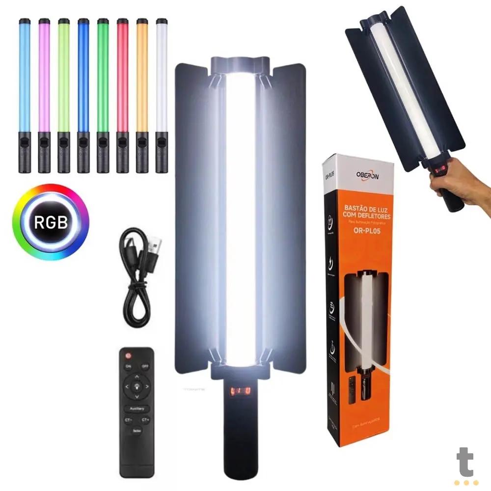 Bastão de Luz com Defletores C/ Iluminação RGB e Controle Remoto Oberon - OR-PL05 Truedata