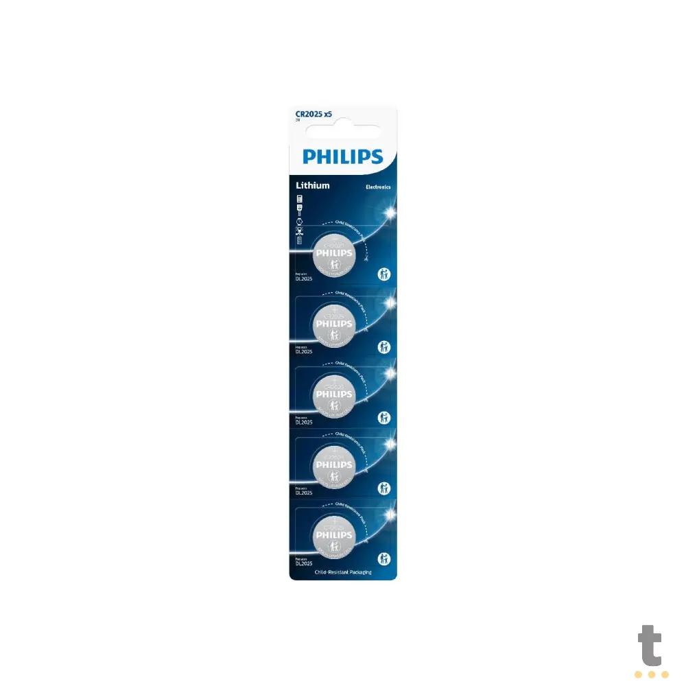 Bateria 3v Tipo Botão Cr2025 Philips (Cartela com 5) - CR2025P5B/59 Truedata