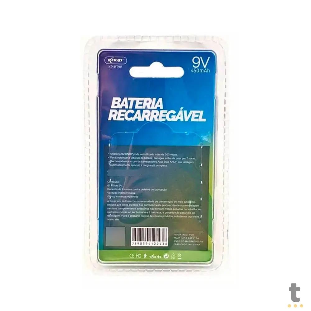 Bateria 9v 450Mah Recarregável Knup Truedata