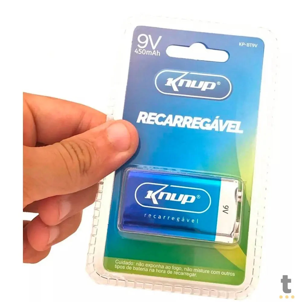 Bateria 9v 450Mah Recarregável Knup Truedata