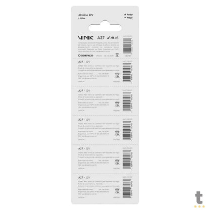 Bateria Alcalina 12v A27 Vinik - VB27B5 Truedata