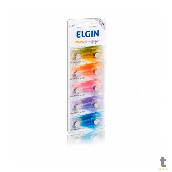 Bateria Alcalina 1,5v LR41 Elgin - 82261 - Cartela com 10