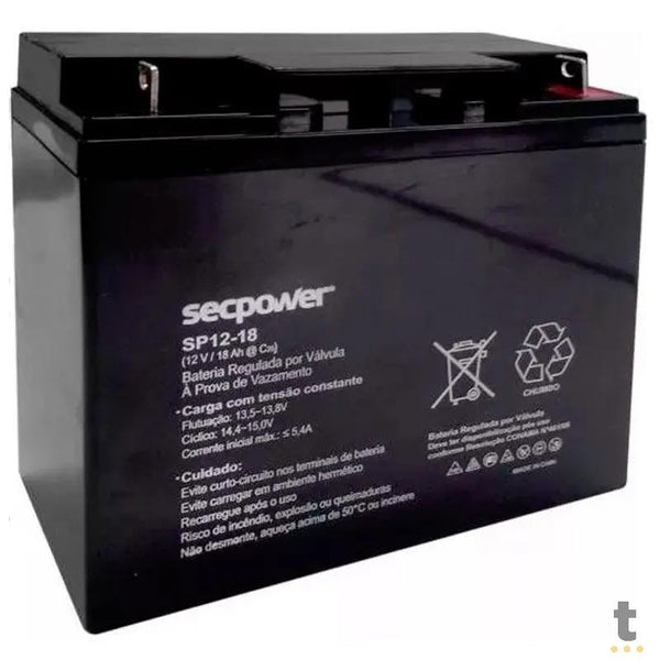 Bateria Para Nobreak 12v 18ah Secpower (Sp-1218)