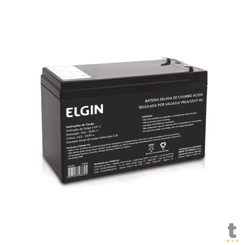 Bateria Para Nobreak 12v 7ah Elgin VRLA - 82293 Truedata