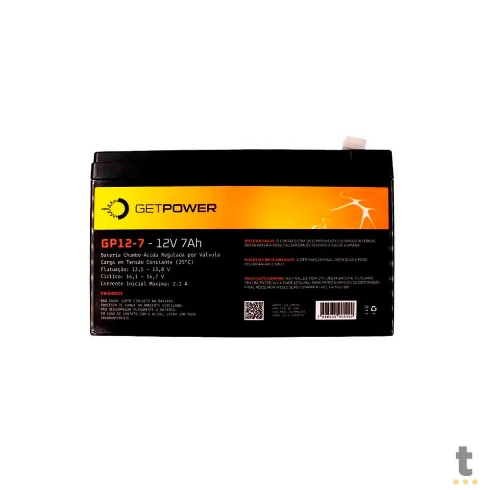Bateria Para Nobreak 12v 7ah GetPower - 6347 Truedata