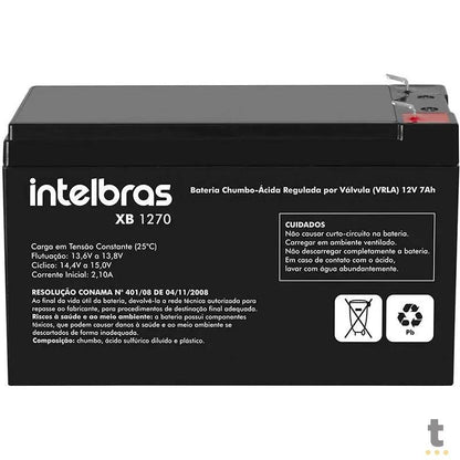 Bateria Para Nobreak 12v 7ah Intelbras Xb1270 - 4821000 Truedata