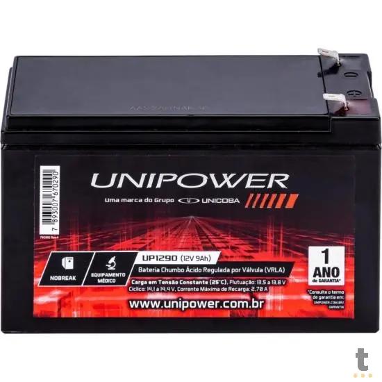 Bateria Selada 12V 9A VRLA UNIPOWER - UP1290 Truedata