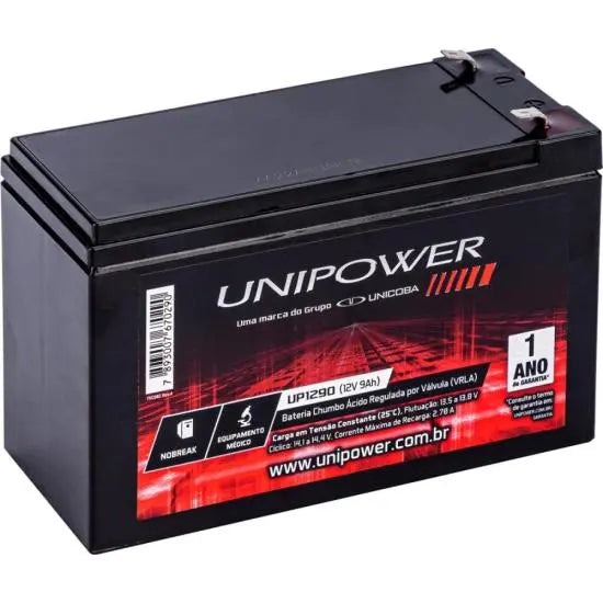 Bateria Selada 12V 9A VRLA UNIPOWER - UP1290 Truedata