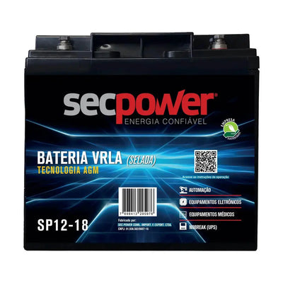 Bateria para Nobreak 12v 18ah Secpower - Sp12-18