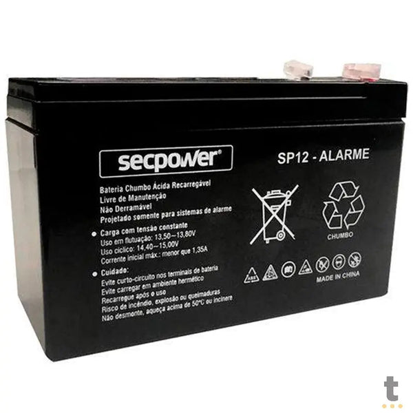 Bateria para Nobreak 12v 7ah Secpower Sp12-7s