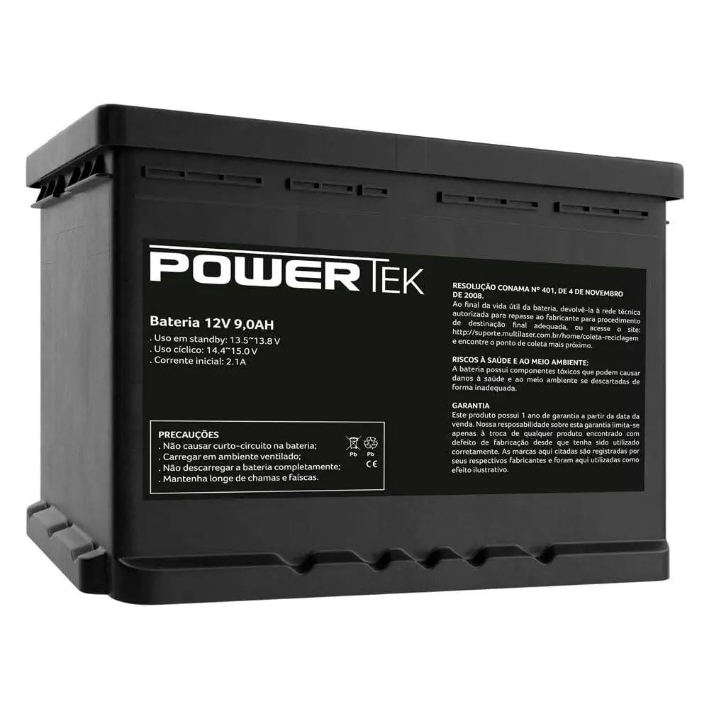 Bateria para Nobreak 12v 9ah PowerTek Flex - EN015 Truedata