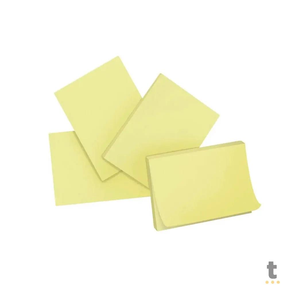 Bloco Adesivo 38x50mm Amarelo c/ 400 Folhas (4 Blocos) Keep - EI013 Truedata