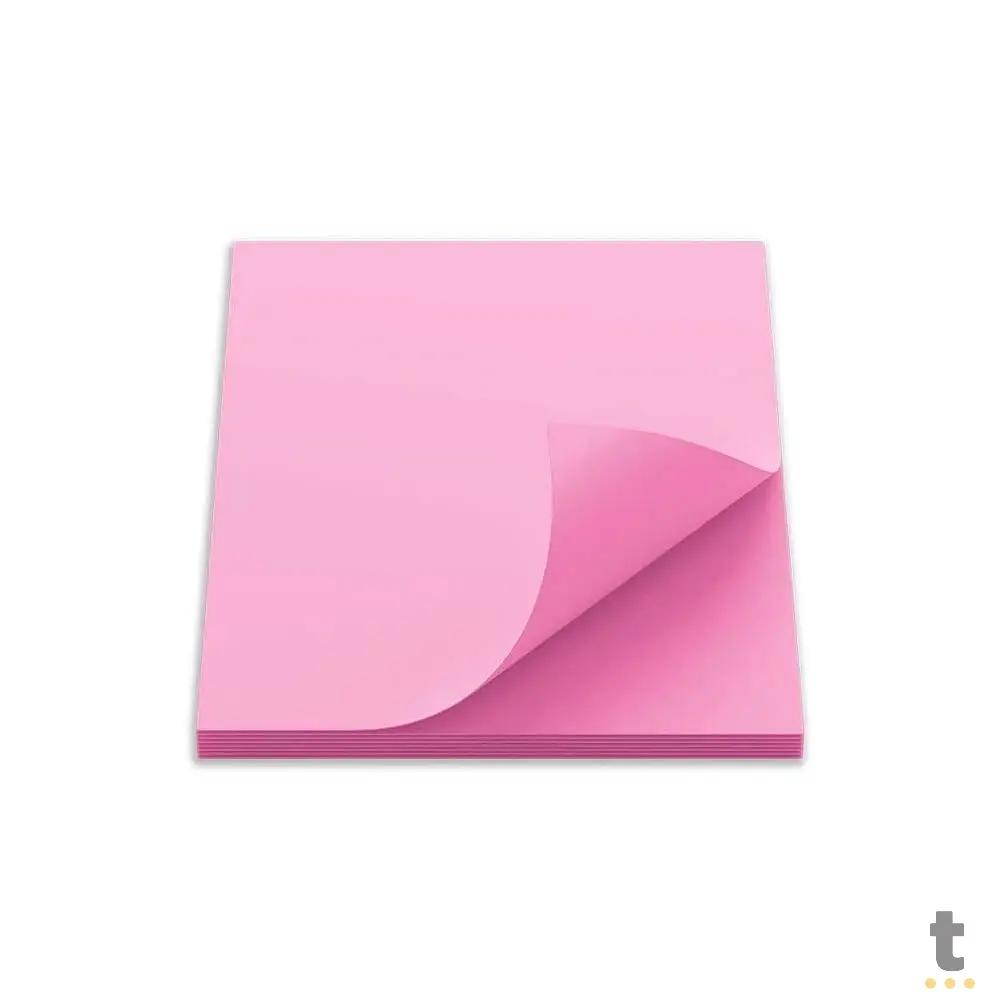 Bloco Adesivo 75x75mm Rosa 100 Folhas Keep - EI021 Truedata