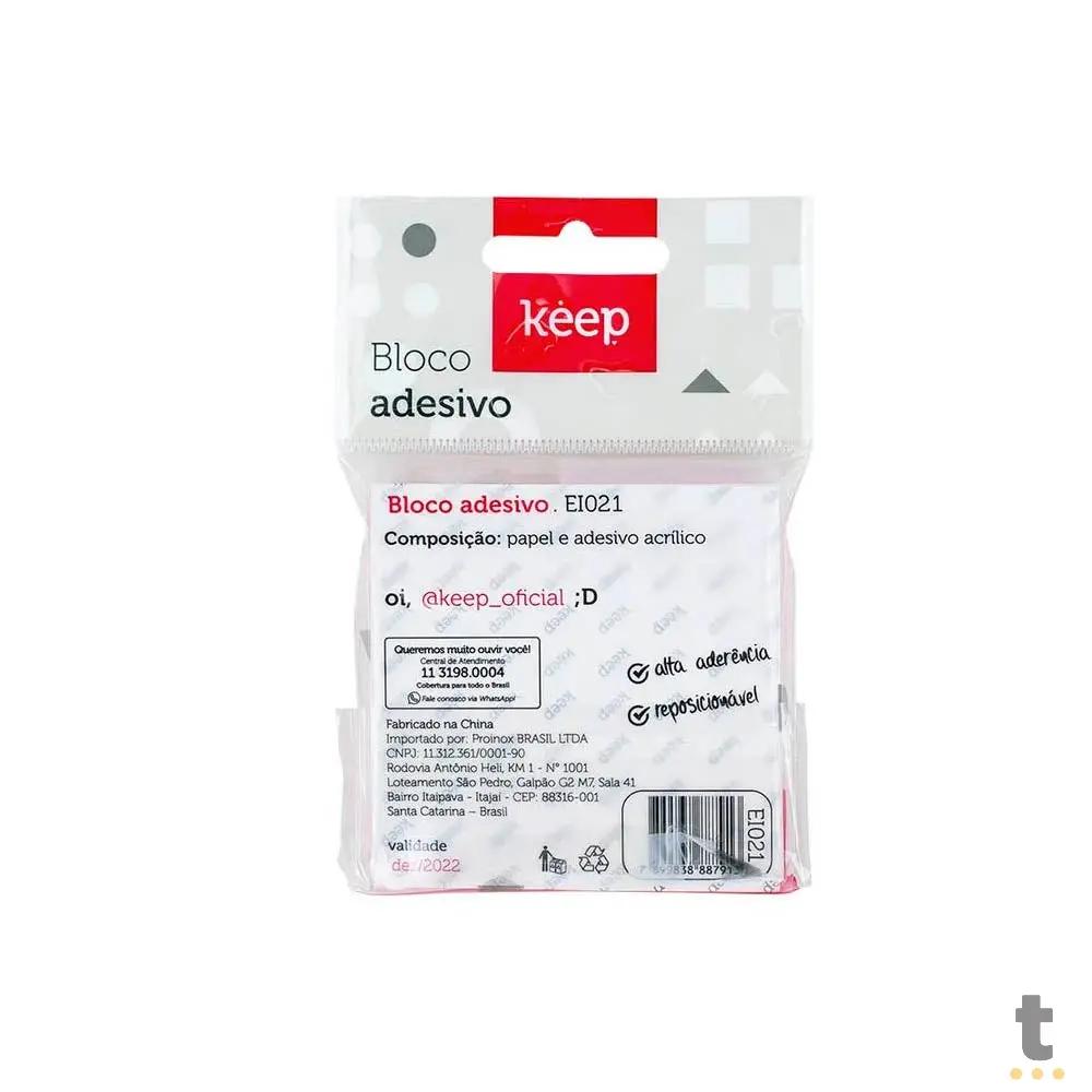 Bloco Adesivo 75x75mm Rosa 100 Folhas Keep - EI021 Truedata