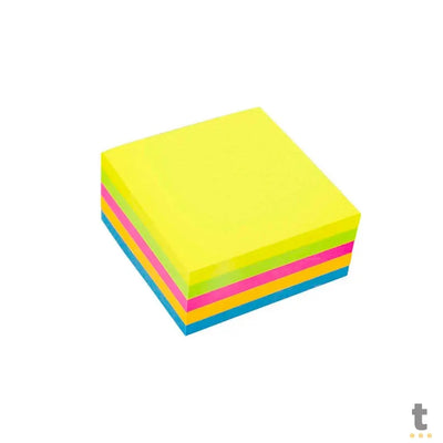 Bloco Adesivo Cubo 50x50mm 5 Cores Neon 250 Folhas Keep - EI014