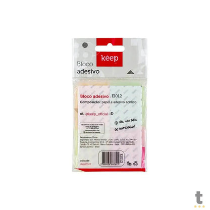 Bloco Adesivo com 4 Cores Neon 4x50 Folhas Keep - EI012 Truedata