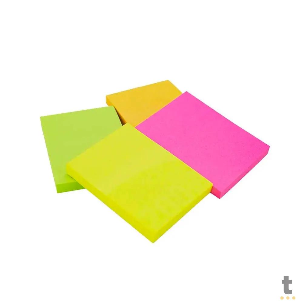 Bloco Adesivo com 4 Cores Neon 4x50 Folhas Keep - EI012 Truedata