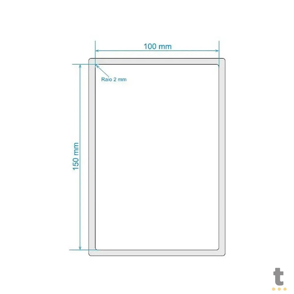 Bobina Impressora Rolo Etiqueta Bopp plástica 10 X 15 Cm / 100 X 150 Mm Truedata