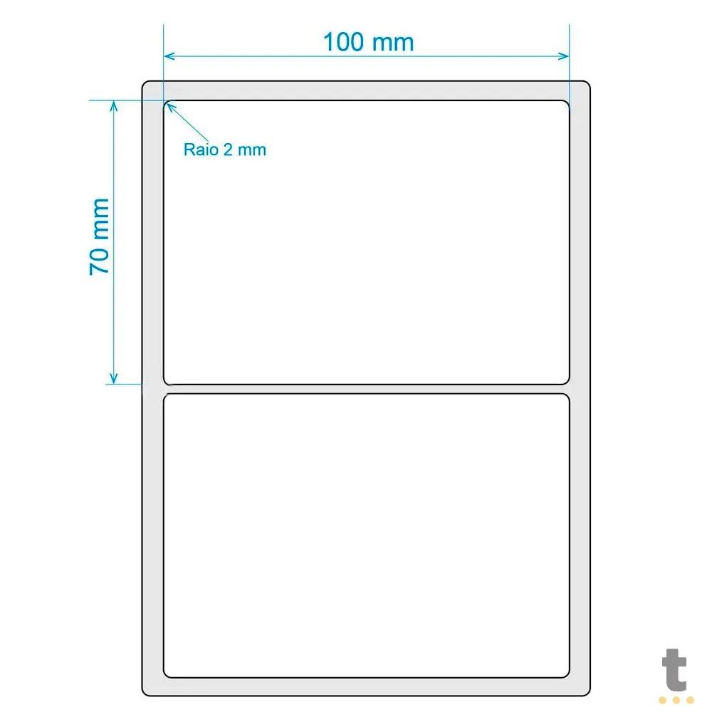 Bobina Impressora Rolo Etiqueta Bopp plástica 10 X 7 Cm / 100 X 70 Mm Truedata