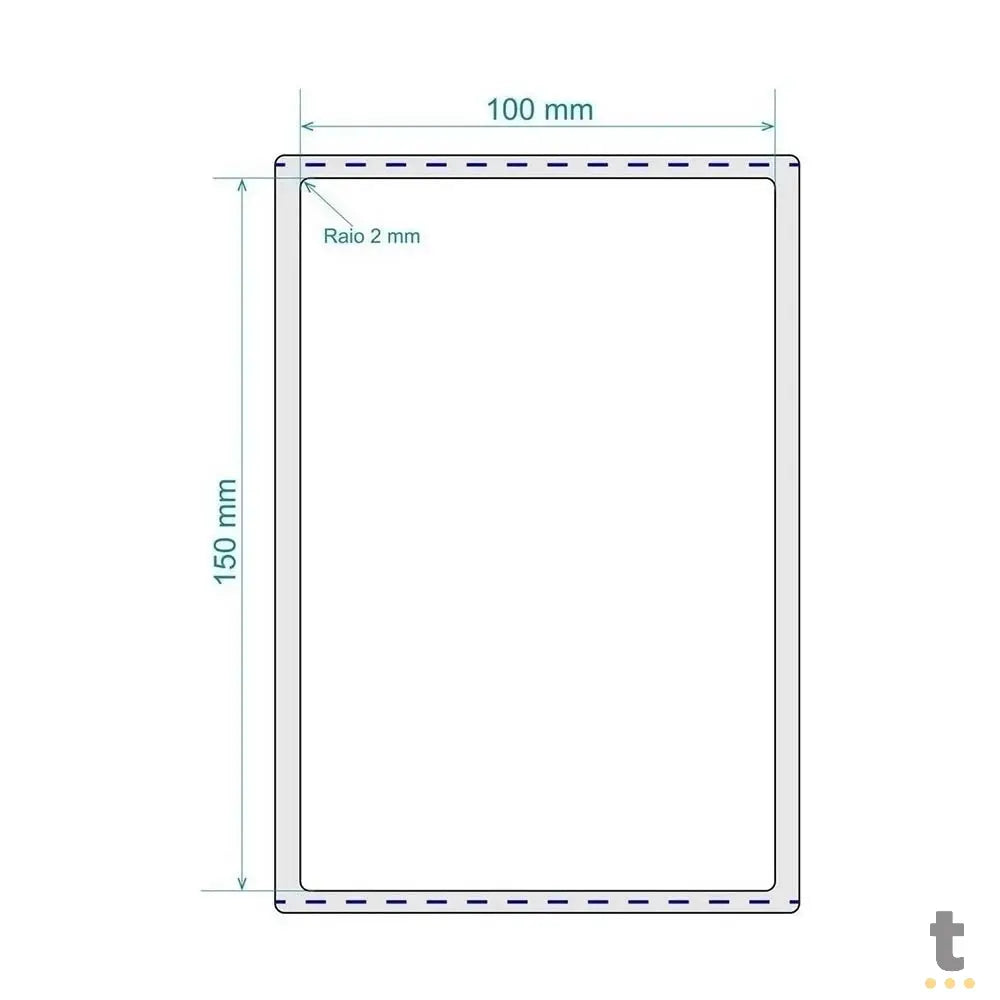 Bobina Impressora Rolo Etiqueta Couche Serrilhada 10 X 15 Cm / 100 X 150 Mm Truedata